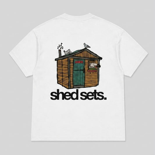 Shed Sets Graphic T-shirt (WHITE)